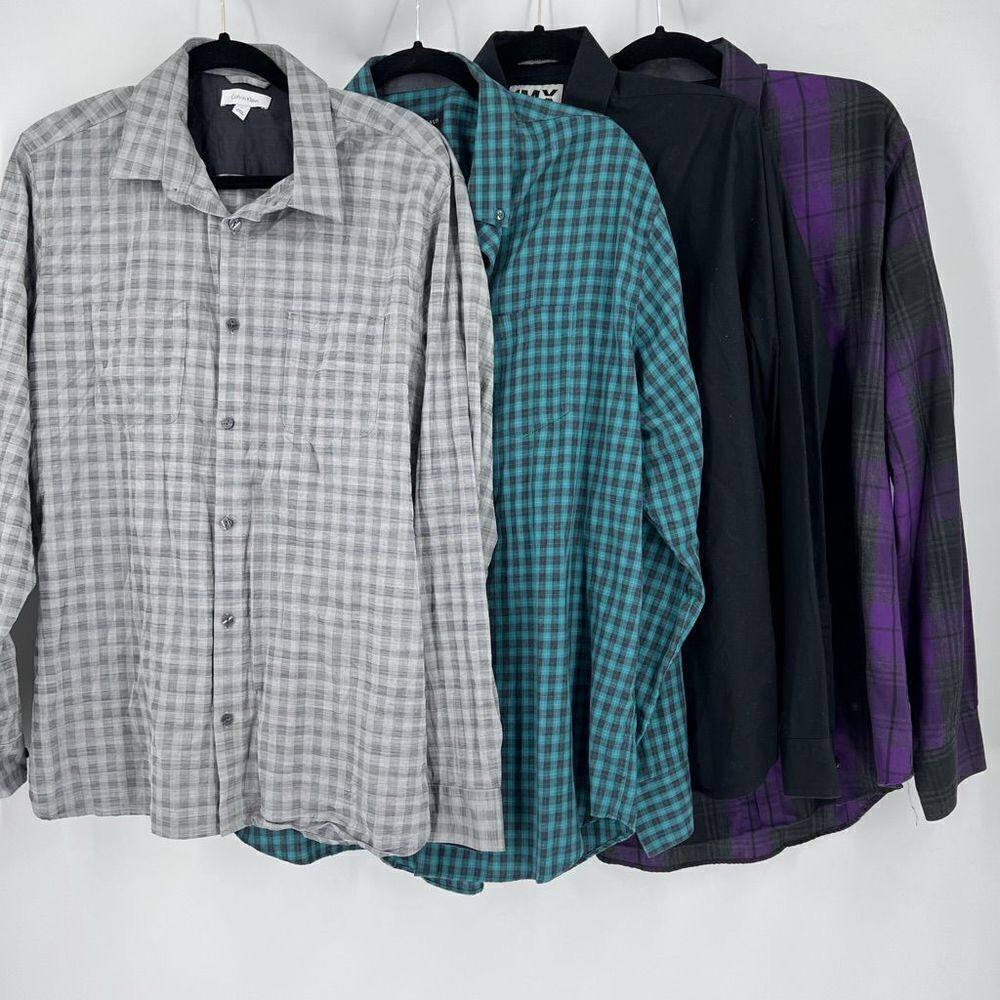 Men’s Calvin Klein Van Heusen Express Dress Shirt Lot group Large button down